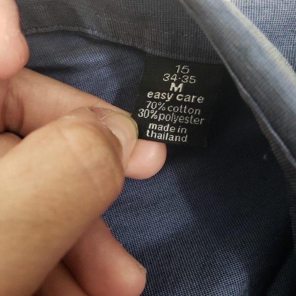 [Bar III] Blue Slim Fit Button Down Dress Shirt - Picture 6 of 7